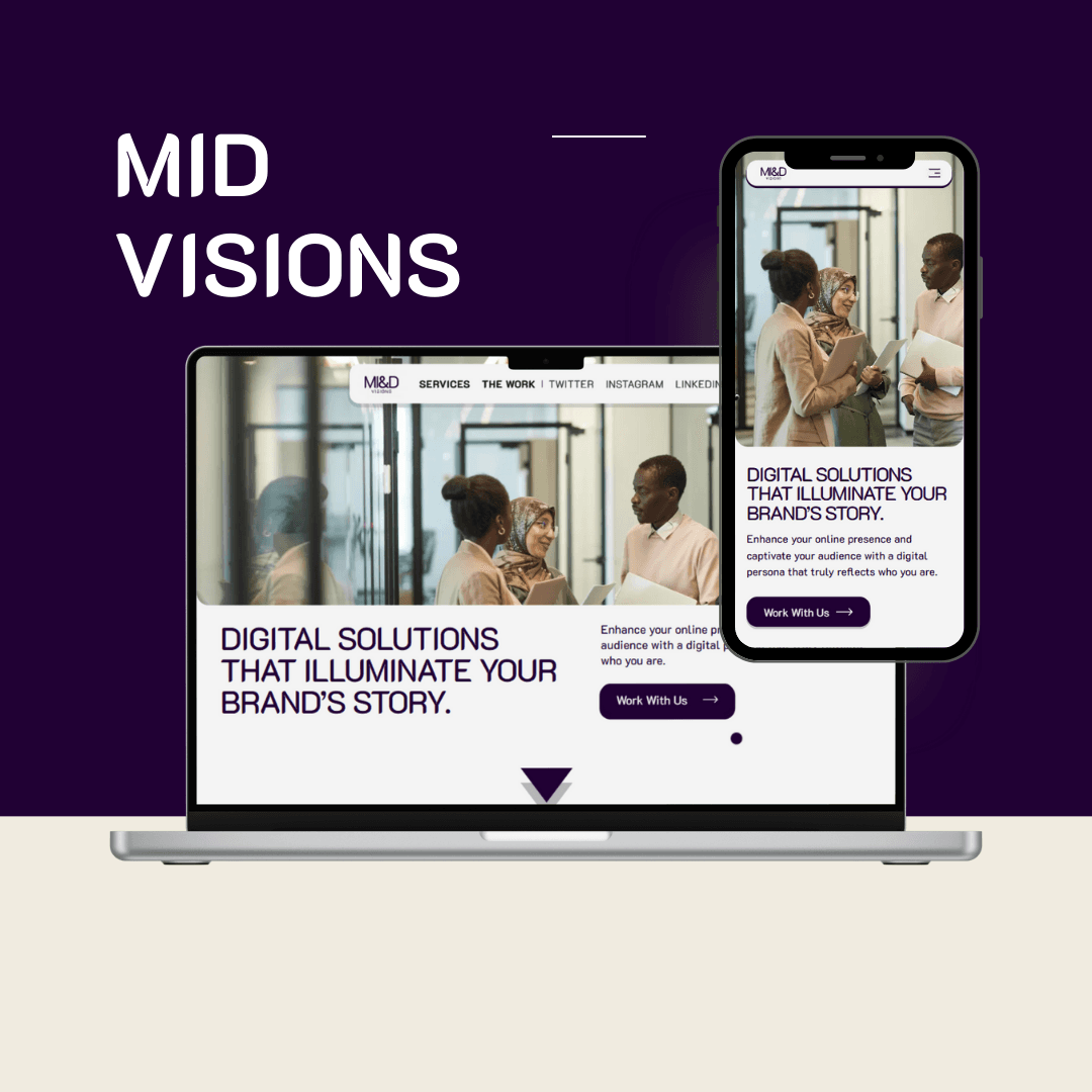 website landing page
